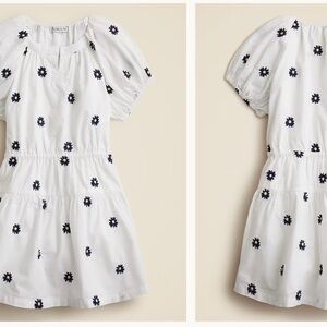 Crewcuts Puff Sleeve girl floral embroidered dress